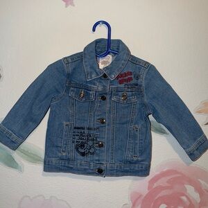 Disney baby Denim Jacket Original Mickey Mouse Embroidered Size 12-18 months
